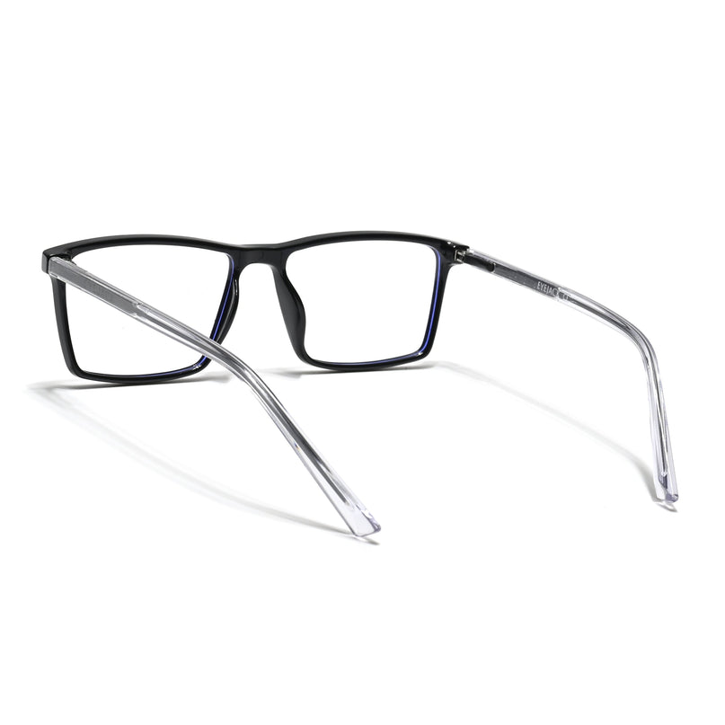 Eyejack Minimals Shine Black Rectangle Eyeglasses for Men & Women (A04FCL1325-C1)