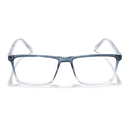 Eyejack Minimals Blue & Clear Rectangle Eyeglasses for Men & Women (A04FCL1328-C4)