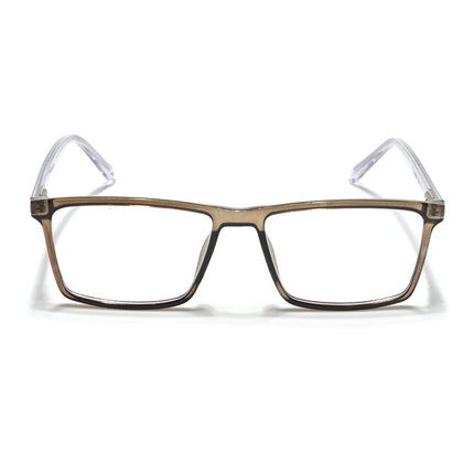 Eyejack Minimals Brown Rectangle Eyeglasses for Men & Women (A04FCL1331-C7)