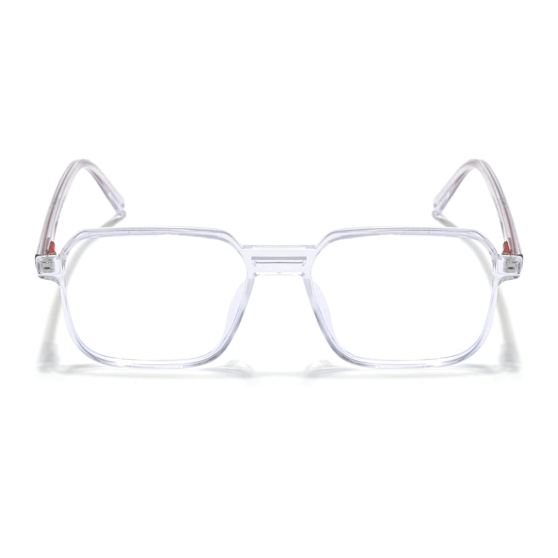 Eyejack Minimals Transparent Square Eyeglasses for Men & Women (A05FCL1334-C3)