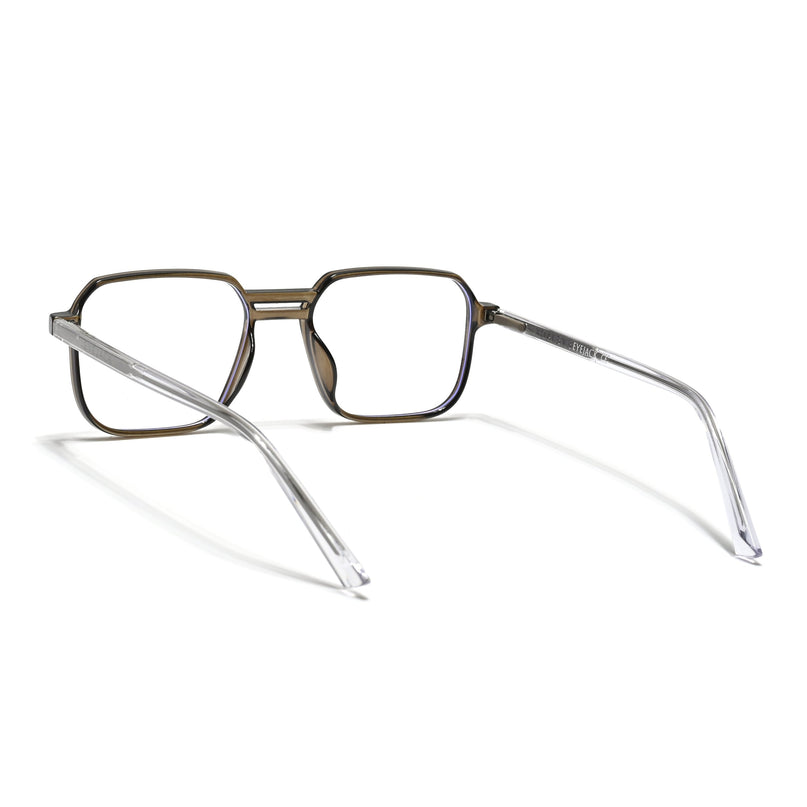 Eyejack Minimals Brown Square Eyeglasses for Men & Women (A05FCL1338-C7)