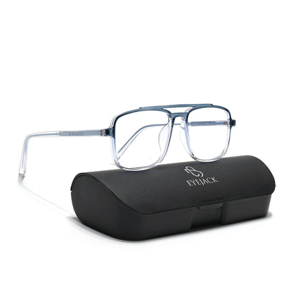 Eyejack Minimals Blue & Clear Wayfarer Eyeglasses for Men & Women (A06FCL1342-C4)
