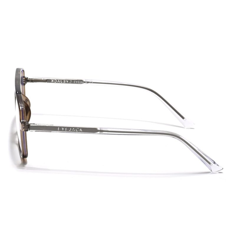 Eyejack Minimals Brown Wayfarer Eyeglasses for Men & Women (A06FCL1345-C7)