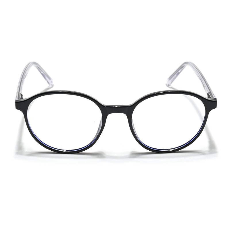 Eyejack Minimals Shine Black Round Eyeglasses for Men & Women (A07FCL1346-C1)
