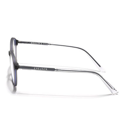 Eyejack Minimals Matt Grey Round Eyeglasses for Men & Women (A07FCL1347-C2)