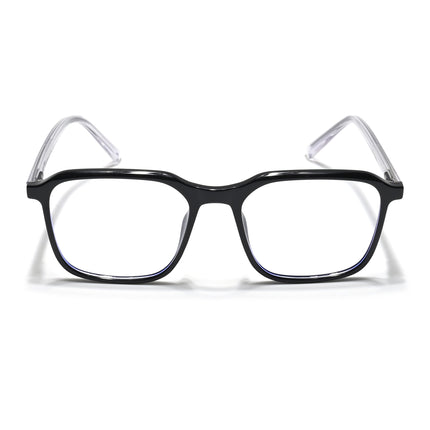 Eyejack Minimals Shine Black Square Eyeglasses for Men & Women (A08FCL1353-C1)