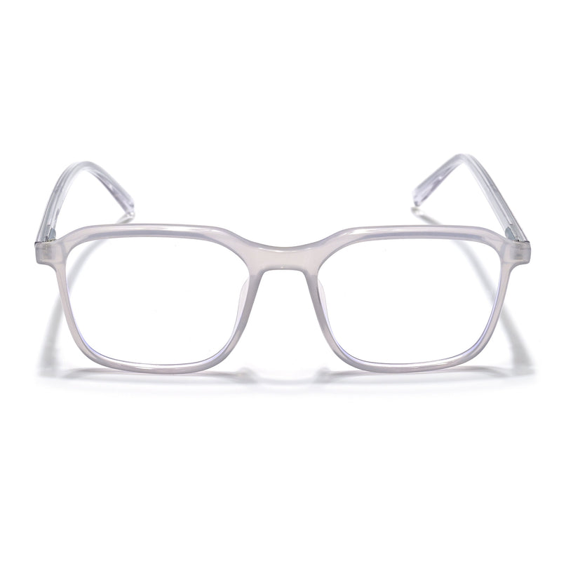 Eyejack Minimals Transparent Grey Square Eyeglasses for Men & Women (A08FCL1357-C5)
