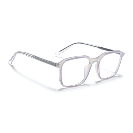 Eyejack Minimals Transparent Grey Square Eyeglasses for Men & Women (A08FCL1357-C5)