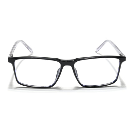 Eyejack Minimals Shine Black Rectangle Eyeglasses for Men & Women (A09FCL1360-C1)