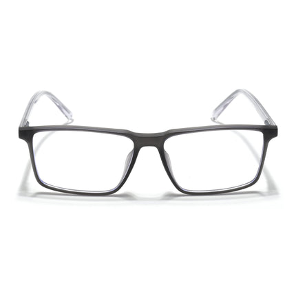 Eyejack Minimals Matt Grey Rectangle Eyeglasses for Men & Women (A09FCL1361-C2)