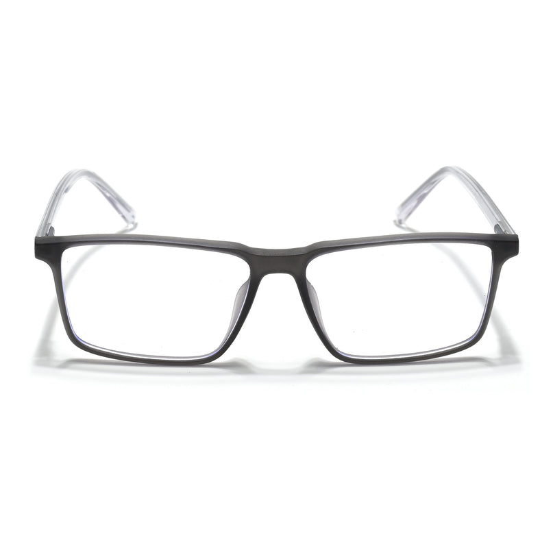 Eyejack Minimals Matt Grey Rectangle Eyeglasses for Men & Women (A09FCL1361-C2)