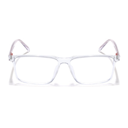 Eyejack Minimals Transparent Rectangle Eyeglasses for Men & Women (A09FCL1362-C3)