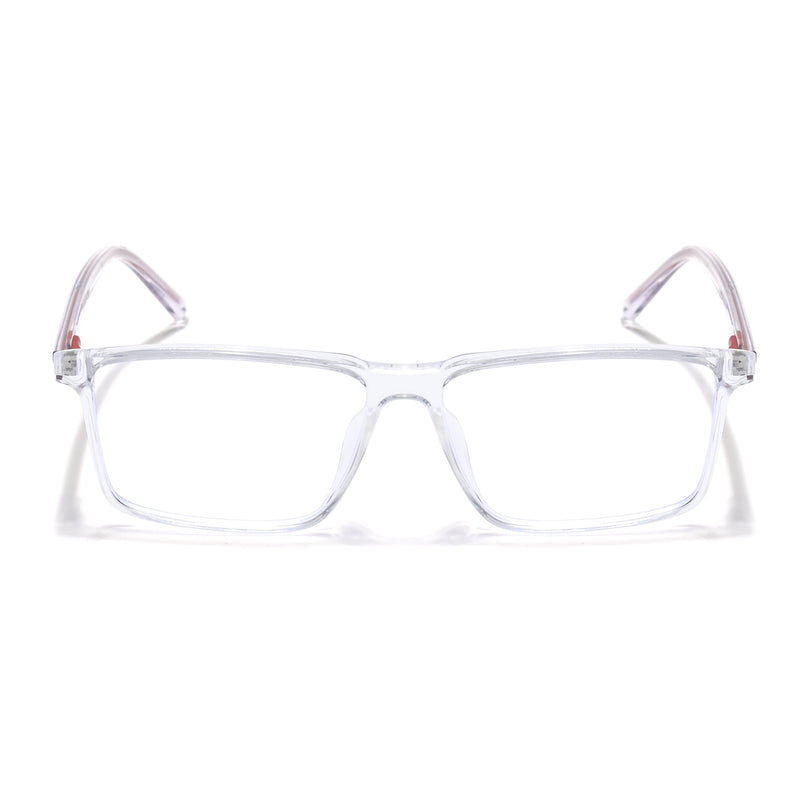 Eyejack Minimals Transparent Rectangle Eyeglasses for Men & Women (A09FCL1362-C3)