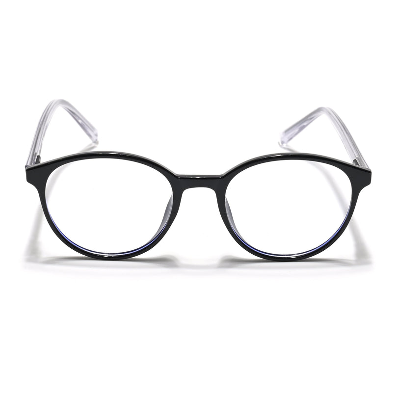 Eyejack Minimals Shine Black Round Eyeglasses for Men & Women (A10FCL1367-C1)