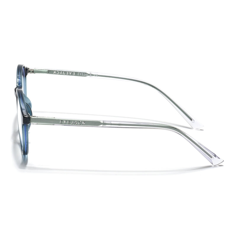 Eyejack Minimals Sea Green Round Eyeglasses for Men & Women (A10FCL1372-C6)