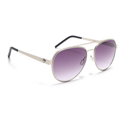 Silver Aviator Polarized Sunglasses - PMG4290