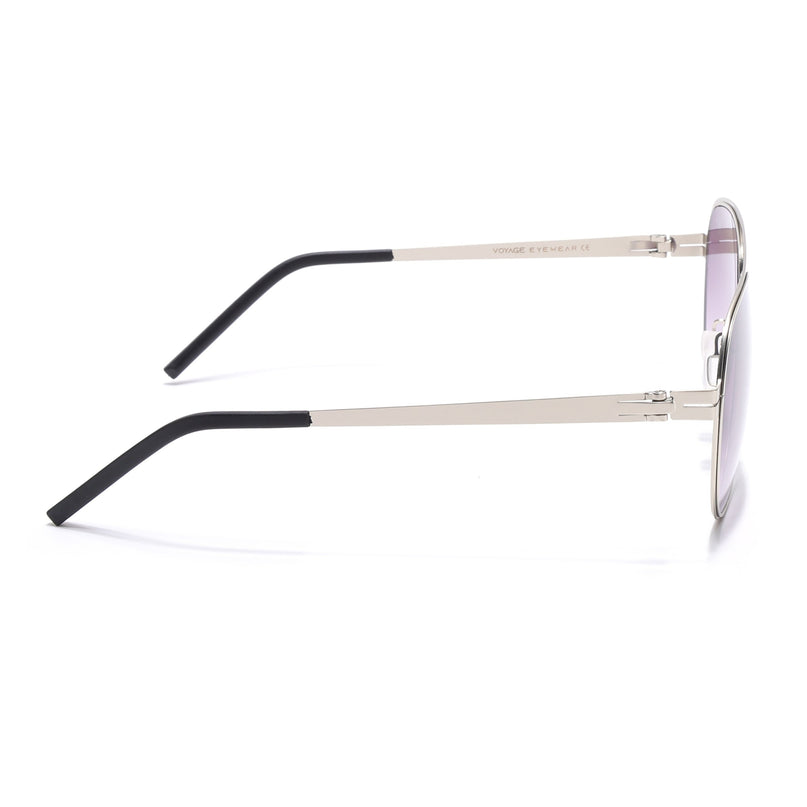 Silver Aviator Polarized Sunglasses - PMG4290