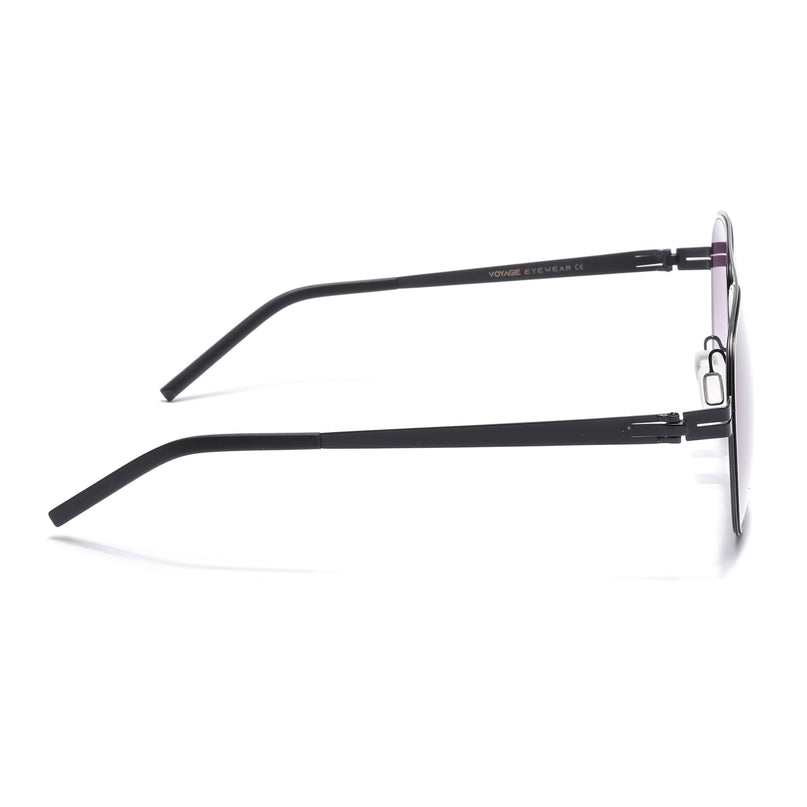 Black & Silver Aviator Polarized Sunglasses - PMG4291
