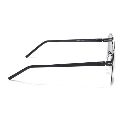 Black & Silver Aviator Polarized Sunglasses - PMG4292