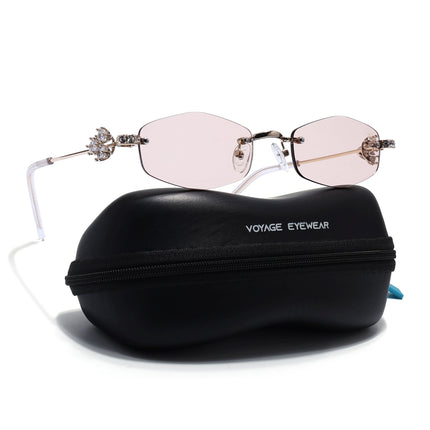 Hexagonal Sunglasses for Men & Women (Brown Lens | Golden Frame - SLMG7788)