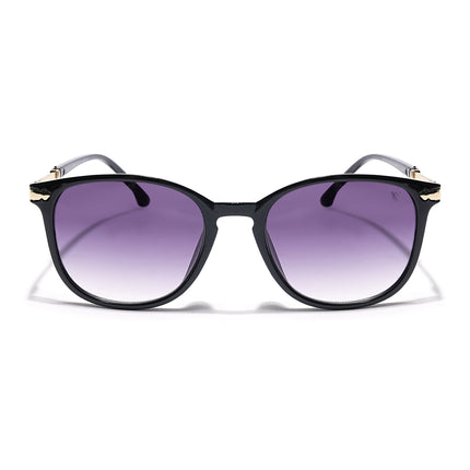 Lyra | Square Sunglasses (Grey & Clear Lens | Black Frame - MG3184)