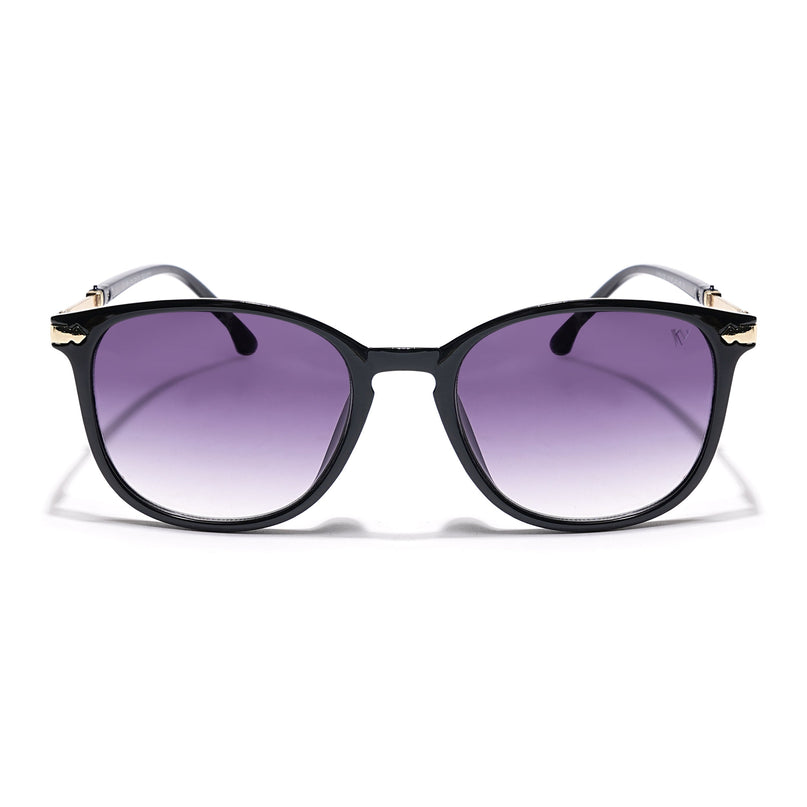 Lyra | Square Sunglasses (Grey & Clear Lens | Black Frame - MG3184)