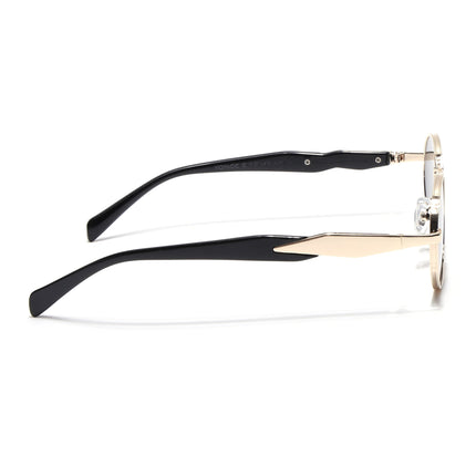 Oval Sunglasses for Men & Women (Grey Lens | Golden Frame - MG6889)