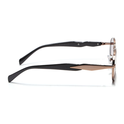 Oval Sunglasses for Men & Women (Brown & Clear Lens | Brown Frame - MG7244)