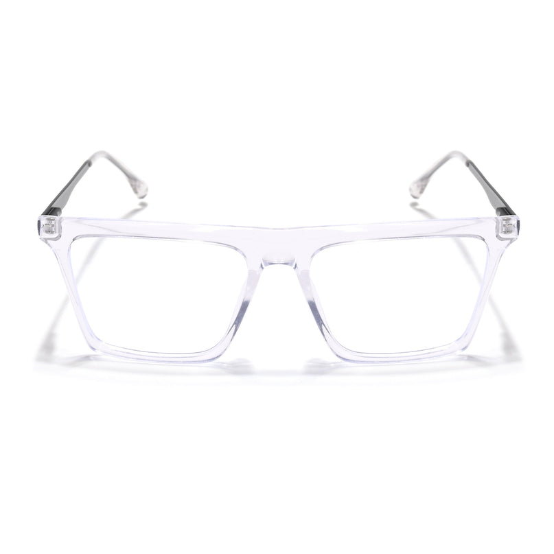 Eyejack Essentials Transparent Square Eyeglasses for Men & Women (B01FCL1376-C3)