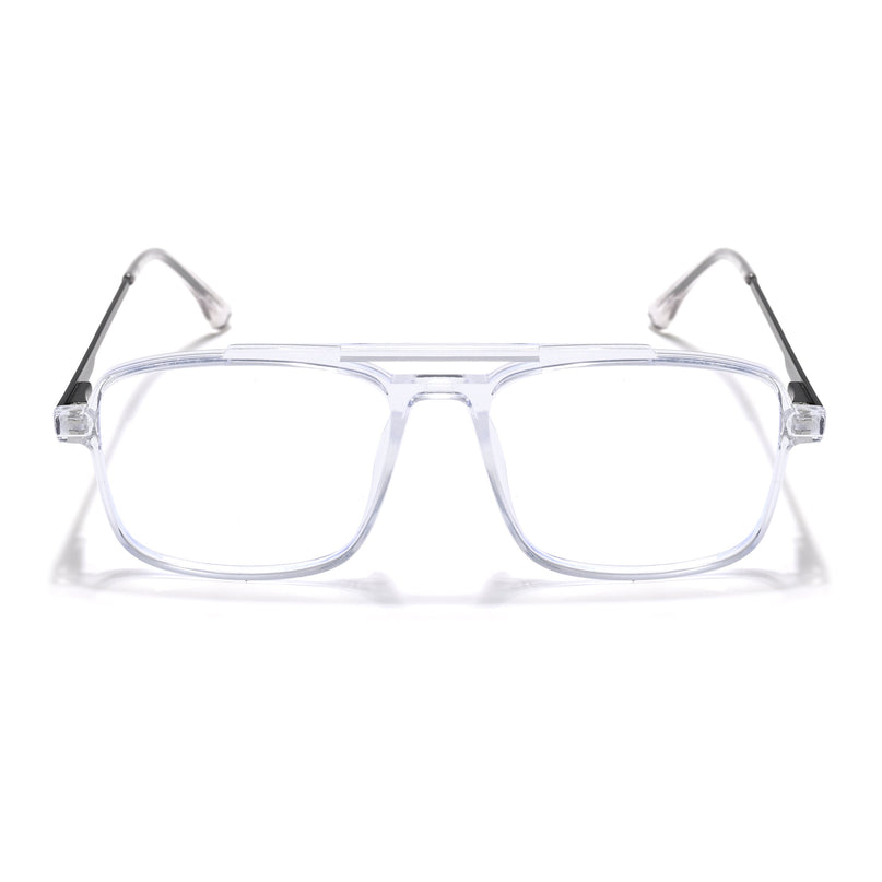 Eyejack Essentials Transparent Wayfarer Eyeglasses for Men & Women (B02FCL1383-C3)