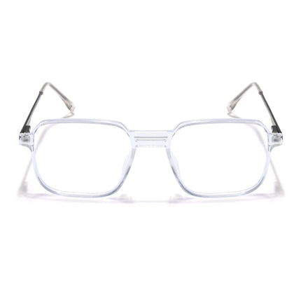 Eyejack Essentials Transparent Square Eyeglasses for Men & Women (B03FCL1390-C3)