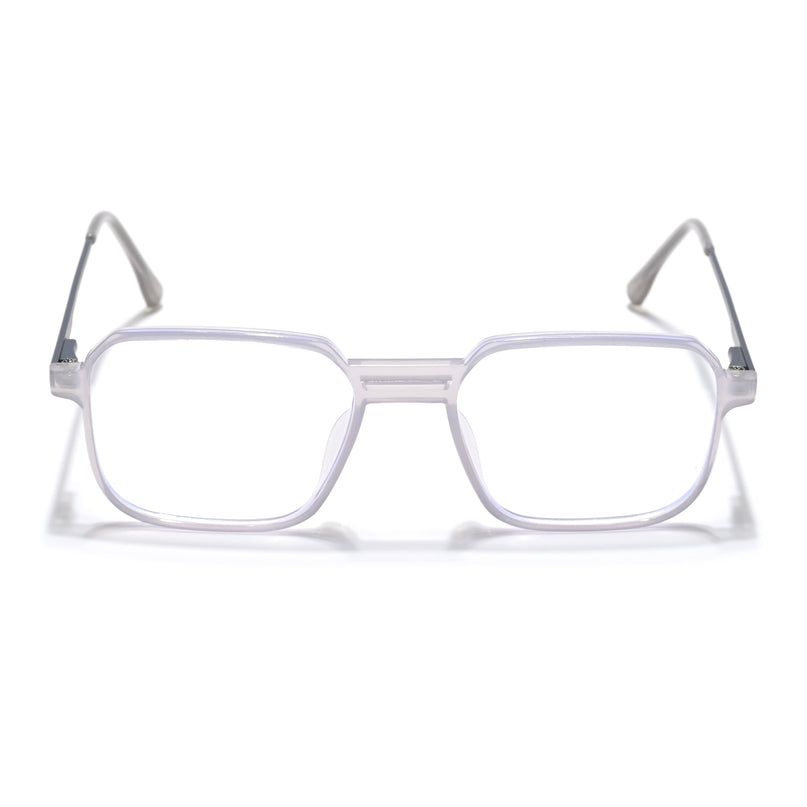 Eyejack Essentials Transparent Grey Square Eyeglasses for Men & Women (B03FCL1392-C5)