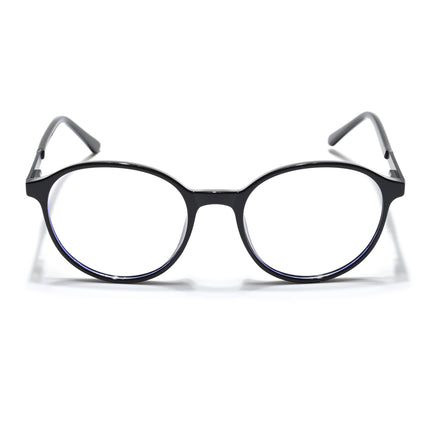Eyejack Essentials Shine Black Round Eyeglasses for Men & Women (B04FCL1395-C1)