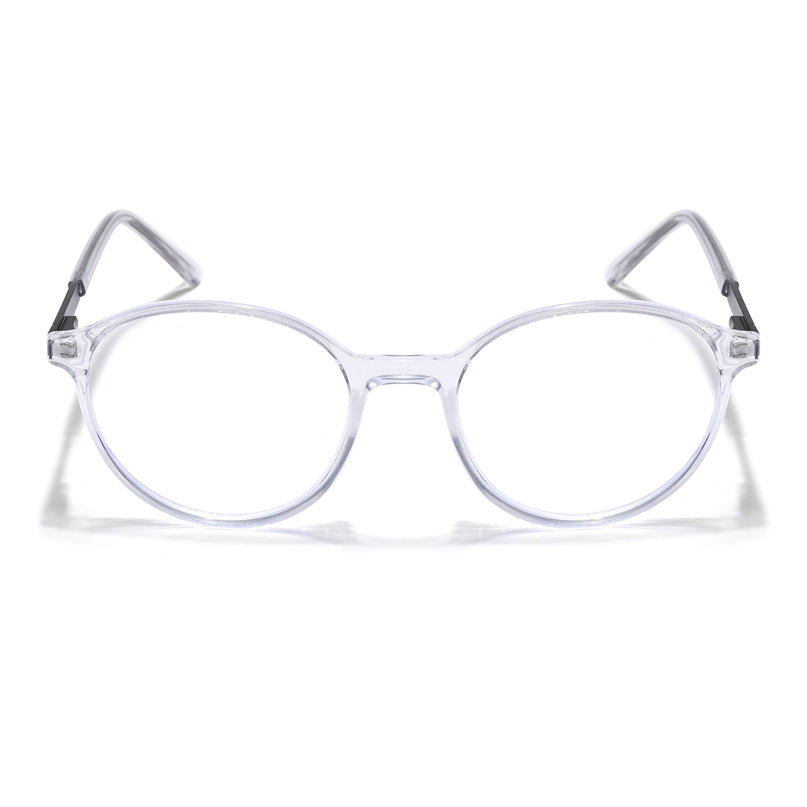 Eyejack Essentials Transparent Round Eyeglasses for Men & Women (B04FCL1397-C3)