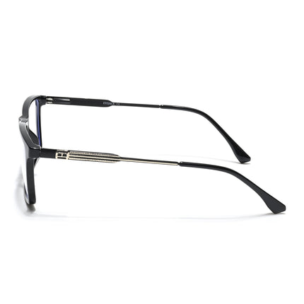 Eyejack Essentials Shine Black Rectangle Eyeglasses for Men & Women (B05FCL1402-C1)
