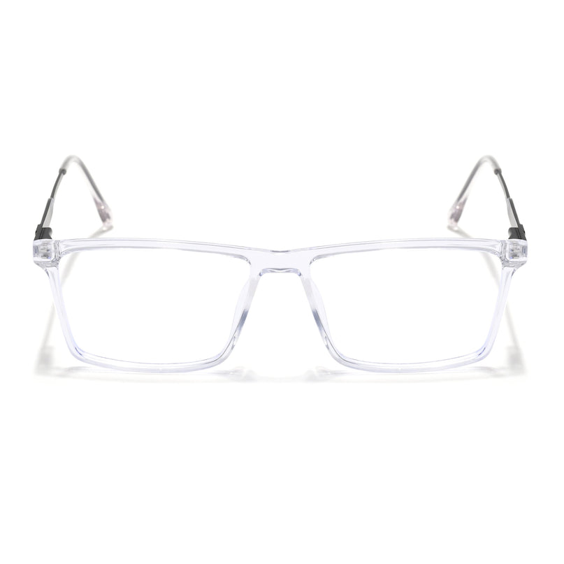 Eyejack Essentials Transparent Rectangle Eyeglasses for Men & Women (B05FCL1404-C3)