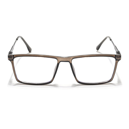 Eyejack Essentials Brown Rectangle Eyeglasses for Men & Women (B05FCL1408-C7)