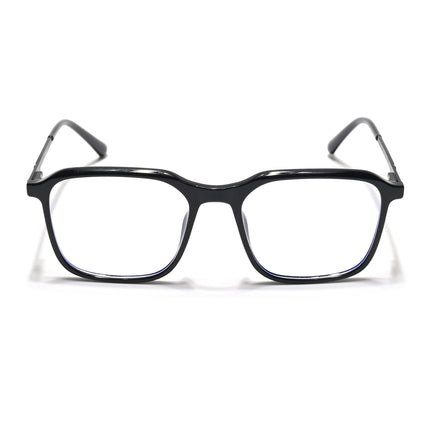 Eyejack Essentials Shine Black Square Eyeglasses for Men & Women (B06FCL1409-C1)