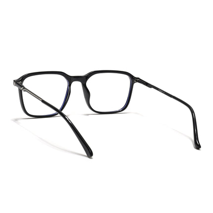 Eyejack Essentials Shine Black Square Eyeglasses for Men & Women (B06FCL1409-C1)