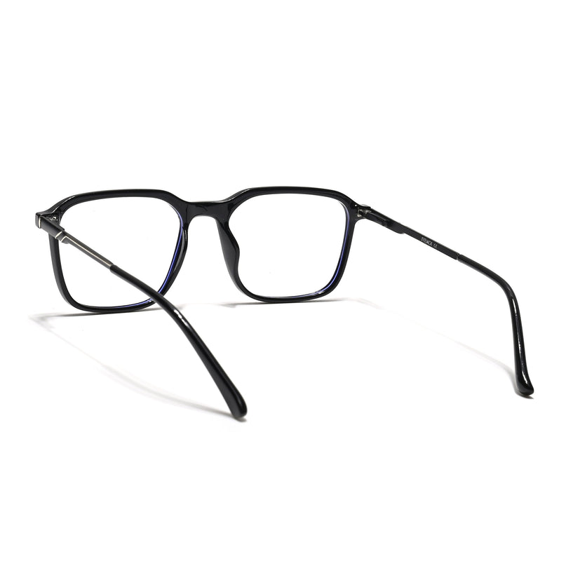 Eyejack Essentials Shine Black Square Eyeglasses for Men & Women (B06FCL1409-C1)