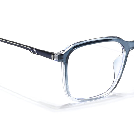 Eyejack Essentials Blue & Clear Square Eyeglasses for Men & Women (B06FCL1412-C4)