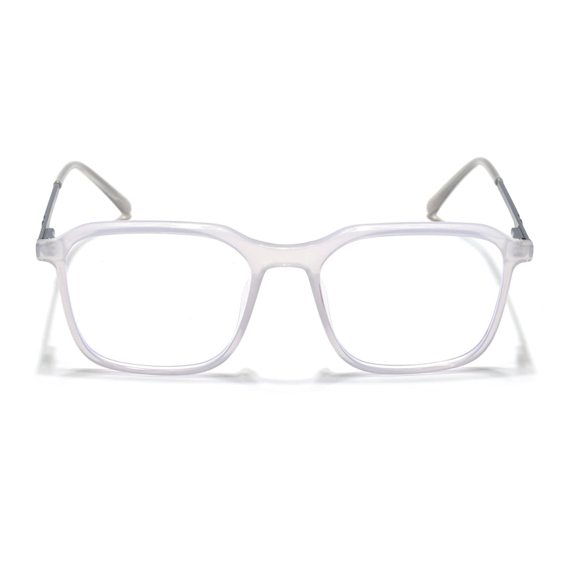 Eyejack Essentials Transparent Grey Square Eyeglasses for Men & Women (B06FCL1413-C5)