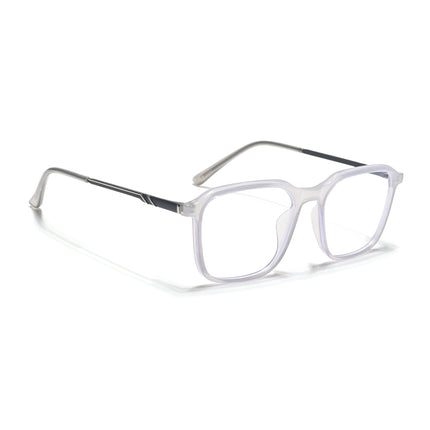 Eyejack Essentials Transparent Grey Square Eyeglasses for Men & Women (B06FCL1413-C5)
