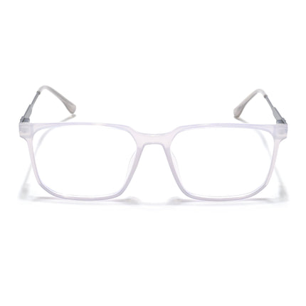 Eyejack Essentials Transparent Grey Wayfarer Eyeglasses for Men & Women (B07FCL1420-C5)