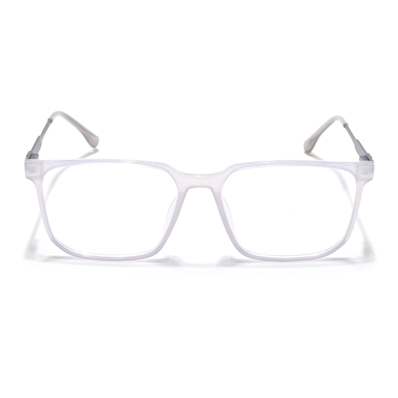 Eyejack Essentials Transparent Grey Wayfarer Eyeglasses for Men & Women (B07FCL1420-C5)