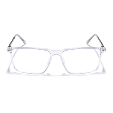 Eyejack Essentials Transparent Rectangle Eyeglasses for Men & Women (B08FCL1425-C3)