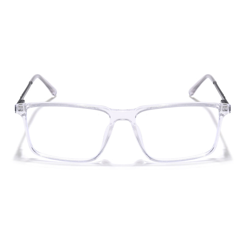 Eyejack Essentials Transparent Rectangle Eyeglasses for Men & Women (B08FCL1425-C3)