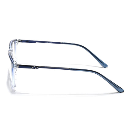 Eyejack Essentials Blue & Clear Rectangle Eyeglasses for Men & Women (B08FCL1426-C4)