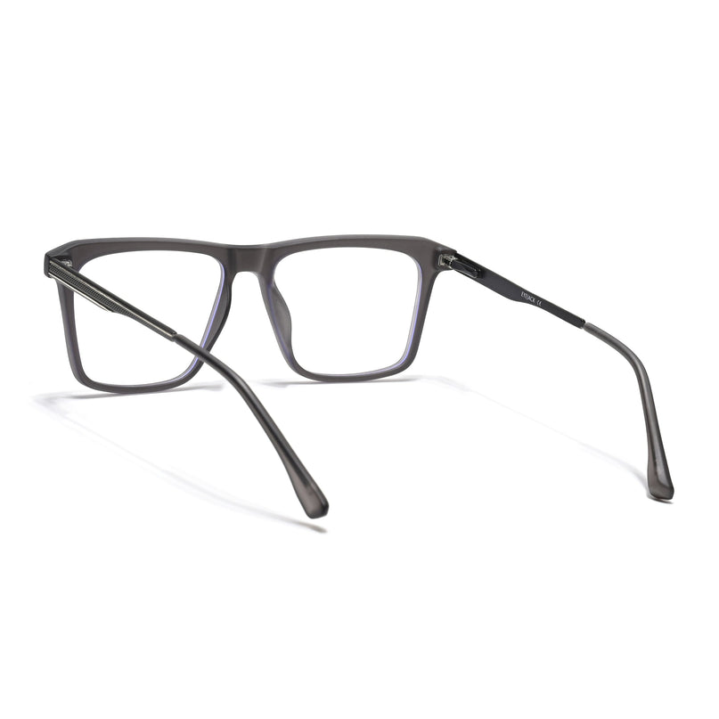 Eyejack Essentials Matt Grey Square Eyeglasses for Men & Women (B09FCL1431-C2)