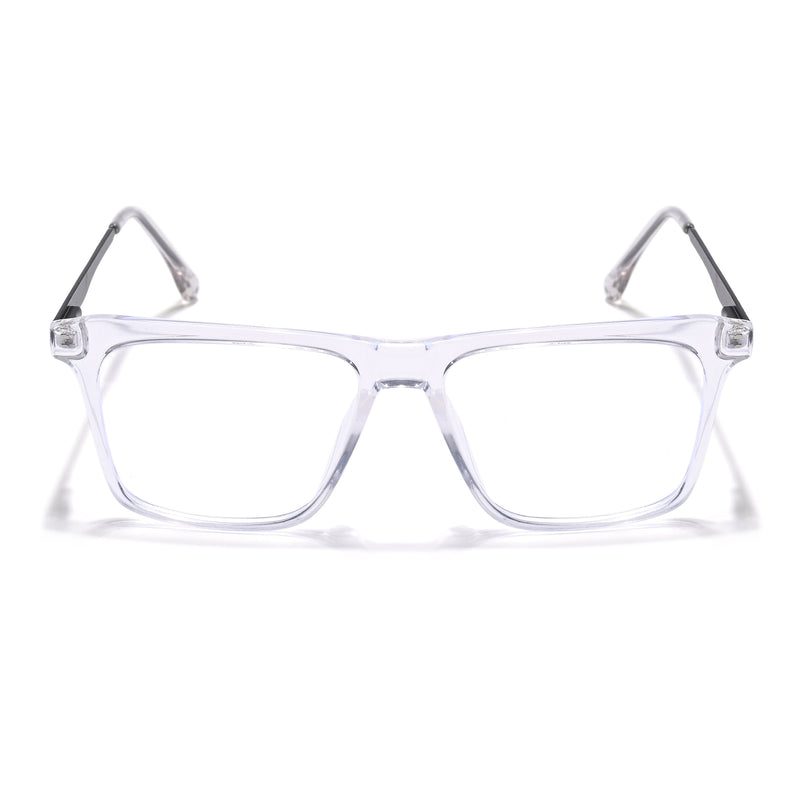 Eyejack Essentials Transparent Square Eyeglasses for Men & Women (B09FCL1432-C3)